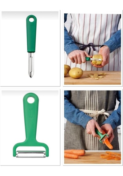 Düz Patates Soyacağı + Yan Soyacak Küçük Boy Beyaz Diğer