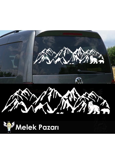 Ayılar Ve Dağ Kamp, Karavan, Off Road Sticker