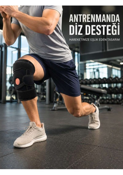 Ayarlanabilir Ligamentli Dizlik Patella Silikon Pedli Nefes Alabilir Diz Koruyucu Diğer