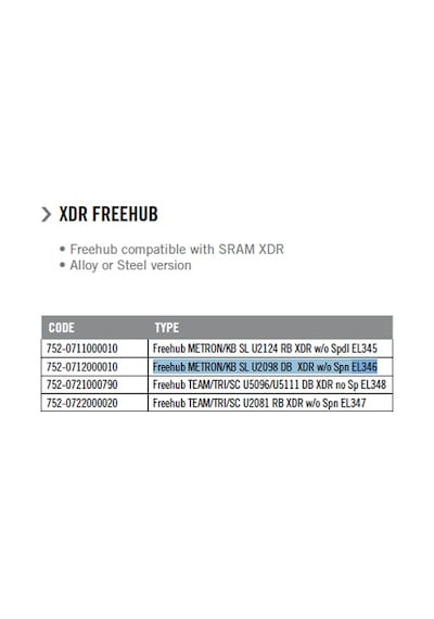 Fsa Freewheel Body Yol Xdr Sram 11-12 u2098 Siyah - Kırmızı