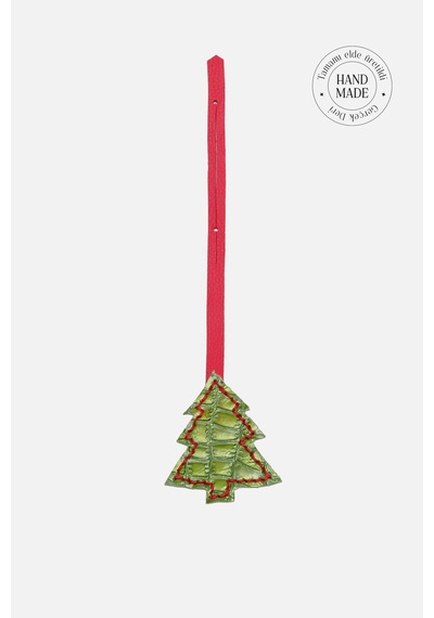 Hand Made Christmas Özel Hediyelik Çam Ağacı Yeşil &kırmızı Çanta Charm