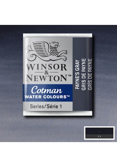 Winsor & Newton Cotman Yarım Tablet Suluboya Payne's Gray 465 Karışık