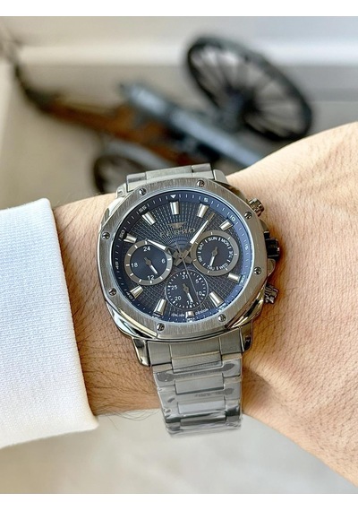 Ferro Fm11652awt-v3 Quartz Çelik Gri Lacivert Kadran 42 Mm Erkek Kol Saati Gri