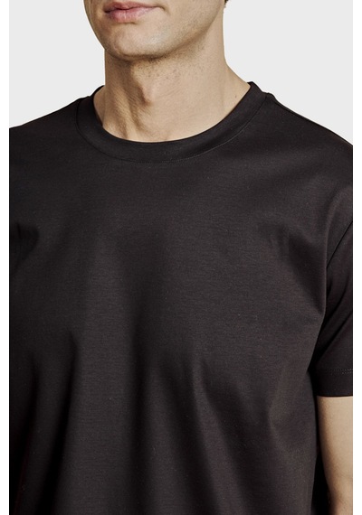 Brooks Brothers % 100 Pamuk Bisiklet Yaka T-shirt Erkek T Shirt Bbss26mts008112 Siyah