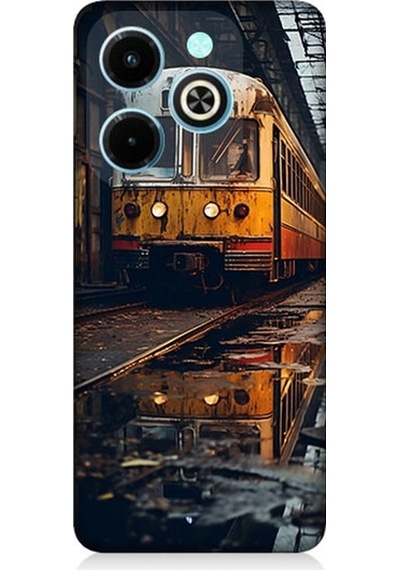 İnfinix Hot 40i Uyumlu Eski Metro İstasyonu Ve Tren Desenli Silikon Kılıf