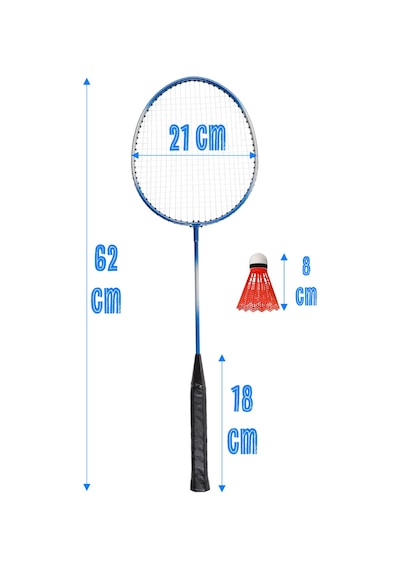 11 Parça Çantalı Set Badminton Raketi Seti 2 Raket + 8 Top + Çanta Amatör Çocuk-genç Raket Top Seti