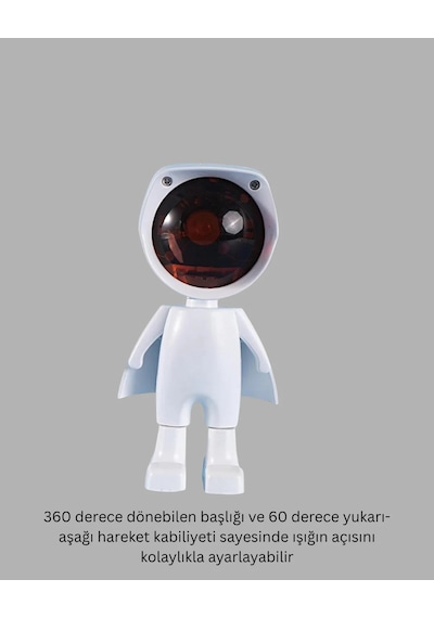 360 Ayarlanabilir Başlıklı Astronot Gece Lambası Beyaz 97224127