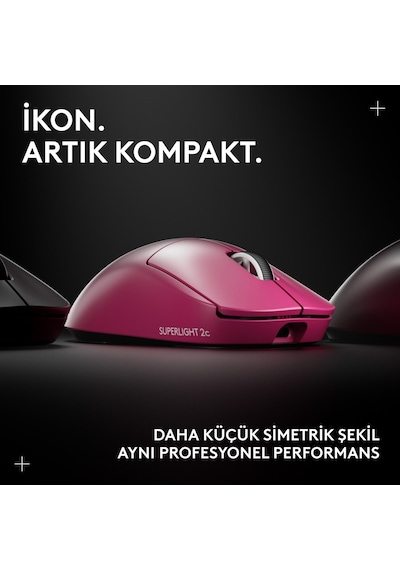Logitech G Pro X Superlıght 2c Hafif Hero 2 Sensör 32.000 Dpı Lıghtspeed Kablosuz Oyuncu Mouse - Pembe 910-007539