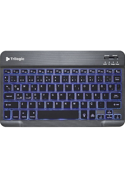 Trilogic Bright KBT501 7 Renk Led Aydınlatmalı Kablosuz Bluetooth Klavye Trilogic Bright KBT501 7 Renk Led Aydınlatmalı Kablosuz Bluetooth Klavye