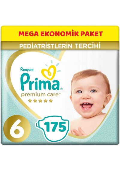 Prima Premium Care Bebek Bezi Beden:6 (13+Kg) Extra Large 175 Ade