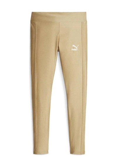 Puma 621463-84 T7 High Waist Shiny Leggings Kadın Yüksek Bel Parlak Spor Tayt Sarı