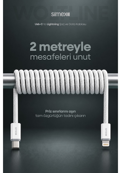 Type-c To Lightning 2 Metre Kablo 30w Pd Hızlı Şarj İphone 11 12 13 14 Uyumlu
