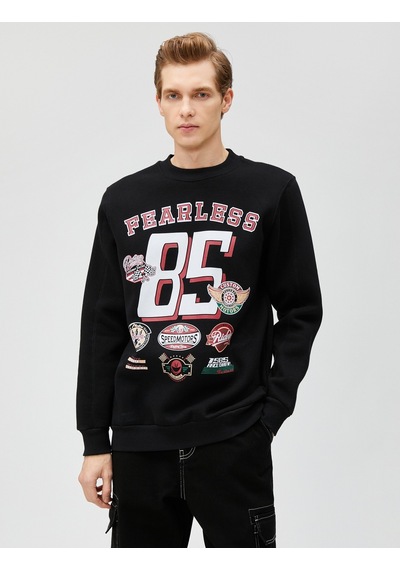 Koton Motosiklet Baskılı Sweatshirt Uzun Kollu Bisiklet Yaka Siyah 3sam70168mk Siyah Koton Motosiklet Baskılı Sweatshirt Uzun Kollu Bisiklet Yaka Siyah 3sam70168mk Siyah