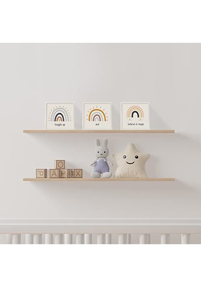 Odasına Özel Minimal Gökkuşağı Tasarımlı Çerçeve - 20x20 Cm Yeniden Kullanılabilir Yapışkanlı