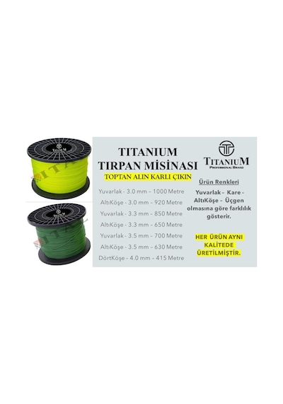 Titanium  İtal  Tırpan  Misinası  Altı  Köşe  3.0  Mm  920  Metre