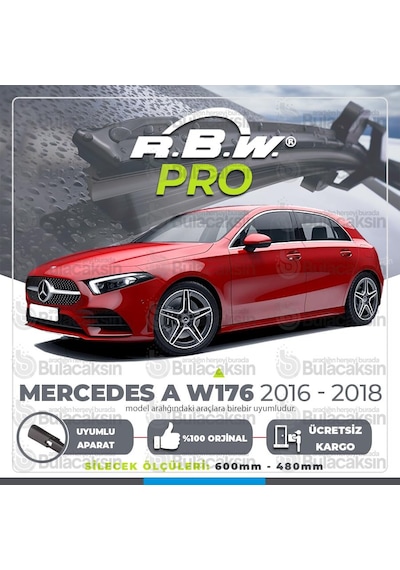 Mercedes A Serisi W176 Muz Silecek Takımı (2016-2018) RBW PRO Mercedes A Serisi W176 Muz Silecek Takımı (2016-2018) RBW PRO