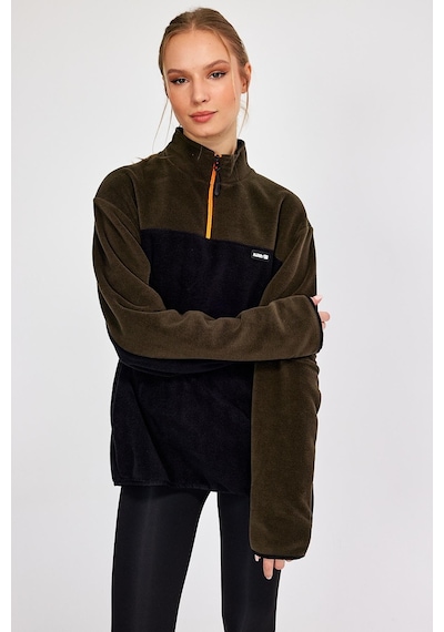 Alexandergardı Yarım Fermuarlı Oversize Polar E21-81100 001