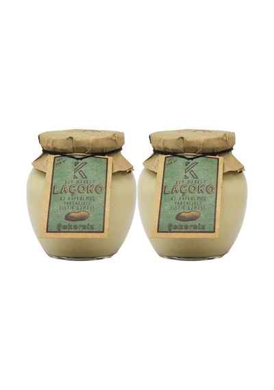 Laçoko Doğal Az Kavrulmuş Çiğ Parçacıklı Extra Crunchy Fıstık Ezmesi 2 x 350 G