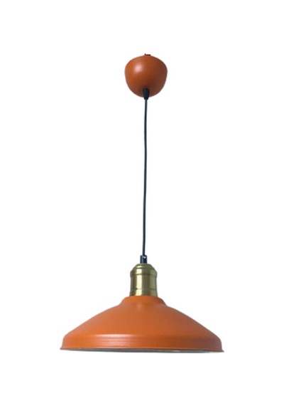Rsylight Retro Metal Rustik Dekoratif Turuncu Tekli Sarkıt Avize Çap:25 Cm Beyaz