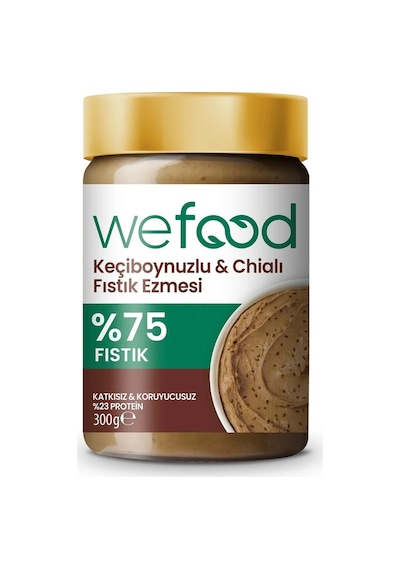 Wefood Keçiboynuzlu & Chialı Fıstık Ezmesi 300 g