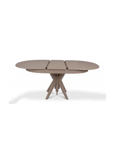 Vintera Açılır Oval Ahşap Mutfak Masası 80x120 Kapuçino