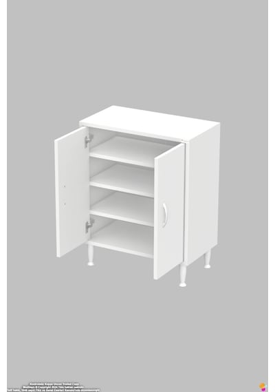 Bulut Ayakkabılık - Kapaklı 3 Raf 4 Bölmeli Dar Alanlar İçin Çok Amaçlı Dolap 65 Cm Beyaz Bulut Ayakkabılık - Kapaklı 3 Raf 4 Bölmeli Dar Alanlar İçin Çok Amaçlı Dolap 65 Cm Beyaz