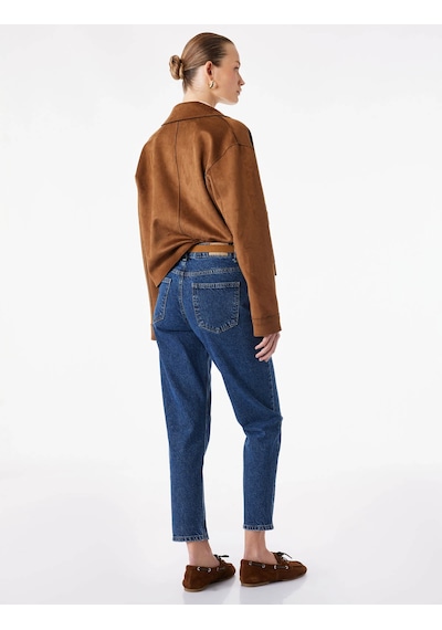 Koton Mom Fit Mavi Kadın Jean Pantolon 6sal40093md Mavi