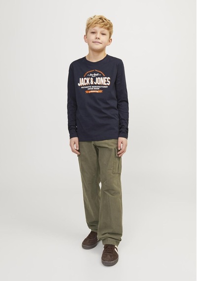 Jack & Jones Çocuk Yandan Cepli Kargo Pantolon- Kane 12258383 Olive Night Siyah