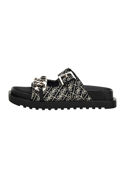 Black Platino Kadın Guess Footwear Dress Kadın Sandalet FL6FATFAL