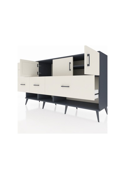 Hyperion Konsol 3 Raflı 5 Çekmeceli 3 Kapaklı 176x44x99 Antrasit- Antrasit-aytaşı Hyperion Konsol 3 Raflı 5 Çekmeceli 3 Kapaklı 176x44x99 Antrasit- Antrasit-aytaşı