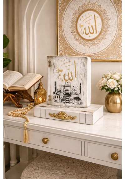 Ev Aksesuar Ahşap Kitap Kutu Seti Beyaz - 627784249 Beyaz