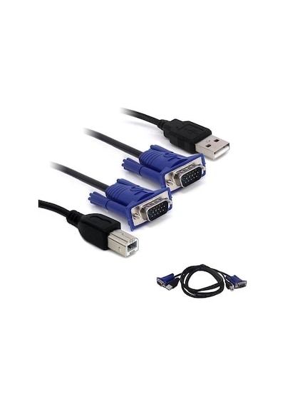 Powermaster Kwm Switch Kablo 1.5 Metre Vga Erkek-erkek + Usb + Printer-194499