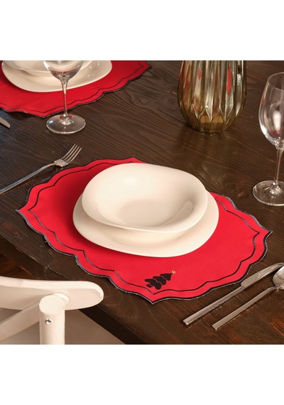 Karaca Home Pinecone 2'li Kırmızı Kumaş Amerikan Servis 300.22.02.1053