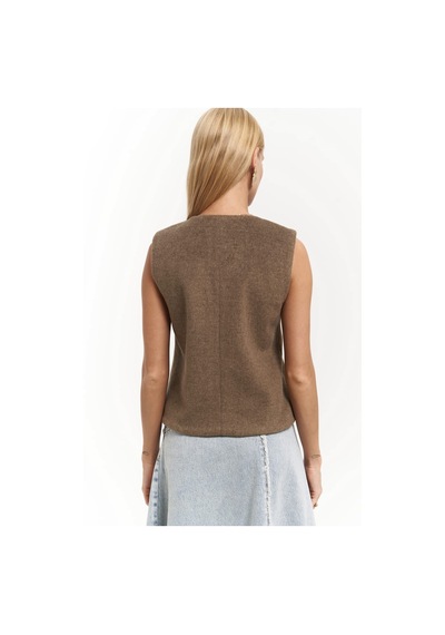 Mai Collection Mai Studios Co. Pace Soft Kahve Kısa Yelek Kahve