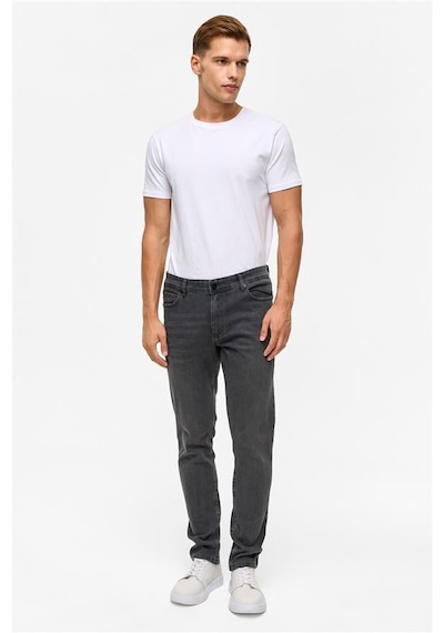 Süvari Gri Slim Denim Pantolon Gri