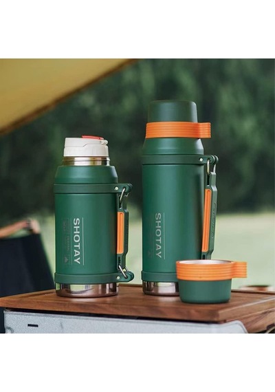 Shotay Çelik Termos Camper Large 1600ml Haki