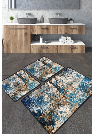 Be Lost Banyo Halısı Djt 3 Lü Set Çok Renkli