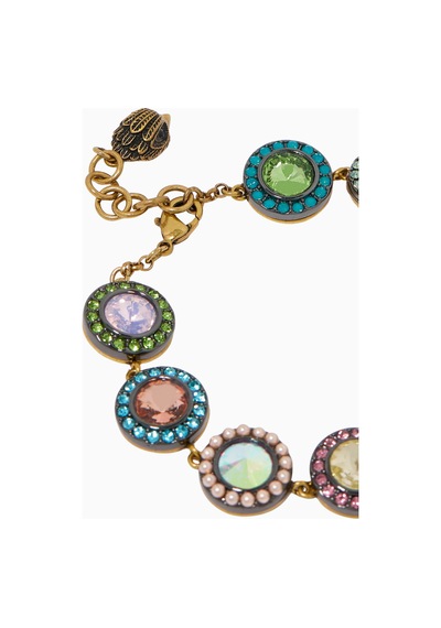 Octavia Bracelet, Pastel Kristal Ve Inci Detaylı Zarif Bileklik Çok Renkli