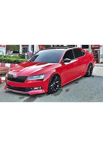 Skoda Superb Aero Yan Marşpiyel Seti Mat Siyah Plastik 2 Adet 2015 2016 2017 2018 2019