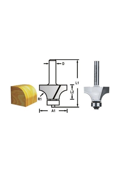 Makita D-48337 Freze Rulmanlı Yuvarlak Profil Bıçağı Çift Bıçak