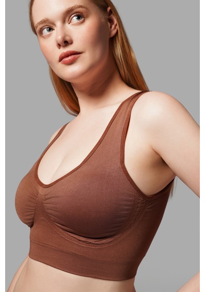 Toparlayıcı Balensiz Pedli Büstiyer 5040 Kahverengi