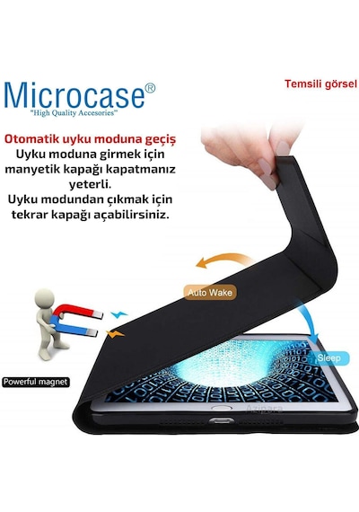Microcase Huawei Matepad Air 2025 Tablet İle Uyumlu Sleeve Serisi Mıknatıs Kapak Standlı Kılıf - Slorta Kapaklı Kılıf