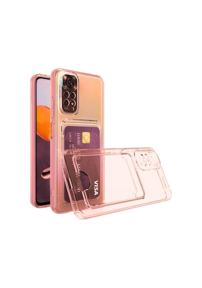 Redmi Note 11 Pro Kılıf Darbe Emici Köşe Korumalı Kartlıklı Cüzdanlı Silikon Kapak - Füme