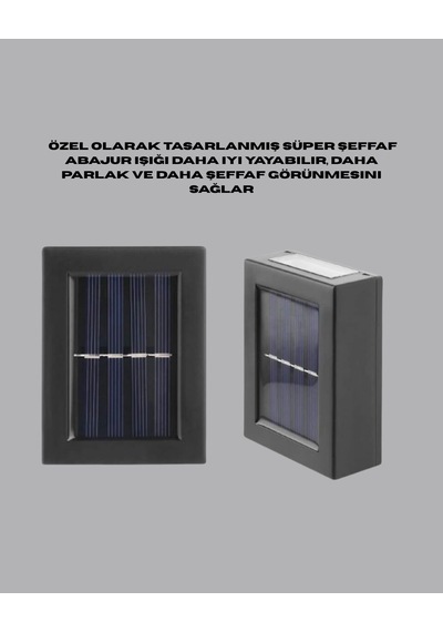 Northcity Güneş Enerjili Led Duvar Lambası - Bahçe Ve Balkon Aydınlatması