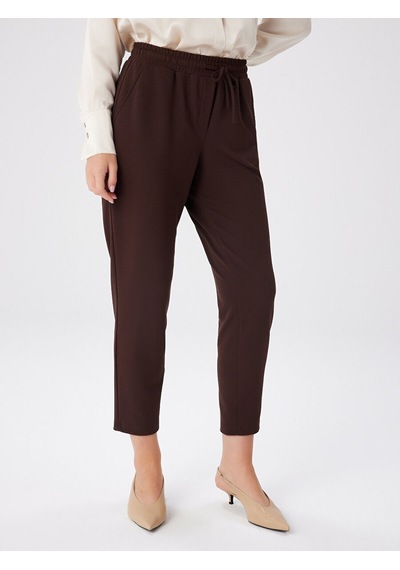 Faik Sönmez Comfort Fit Krep Örme Pantolon W27pnt002 Bw27pnt00230 Kahve