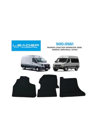 Tr Vw Crafter Mercedes İle Uyumlu Sprinter Minibüs Ve Panelvan Kauçuk Paspas Ön