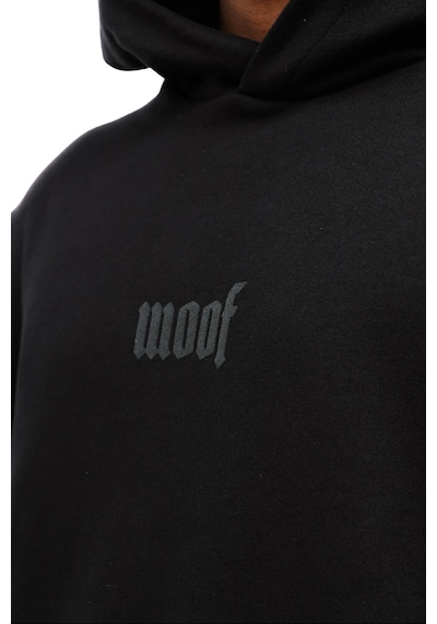 Woof Gym Woof Nakış Kapüşonlu Siyah