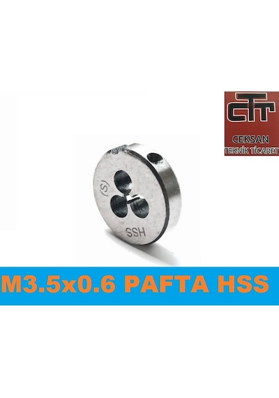 M3.5 Diş Pafta Hss-Metrik M3.5 Diş Çekme Paftası