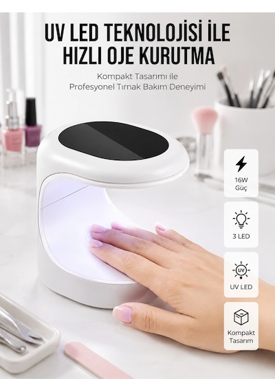 Protez Tırnak Kurutucu Kalıcı Oje Led Oje Kurutucu Uv Işınlı Taşınabilir 67669963