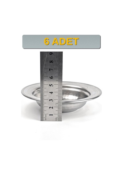 Binbir Trend 11,5 Cm Yanaklı Krom Çelik Zeytinlik Ve Kahvaltılık Kase 95 Ml Meze, Reçel, Sos Kasesi -kase1158 6 Adet
